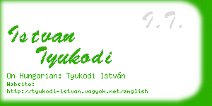 istvan tyukodi business card