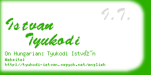 istvan tyukodi business card